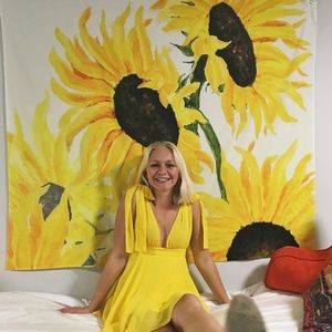 Society6 sunflower tapestry